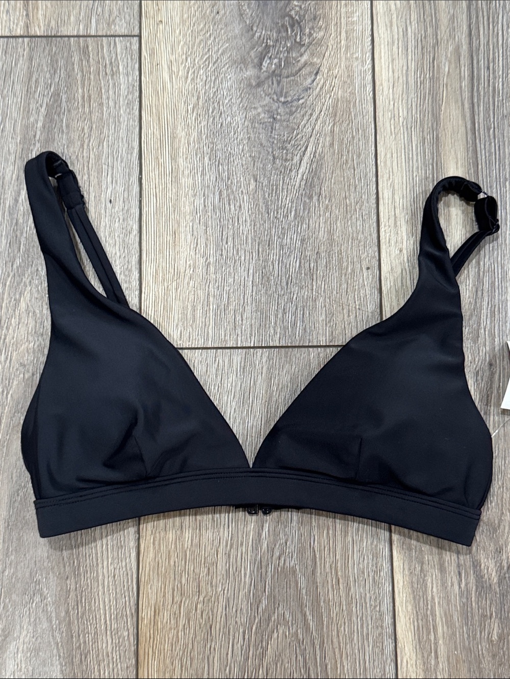 NWT Triangle Bikini Swim Top Classic Black 34-36 B-C